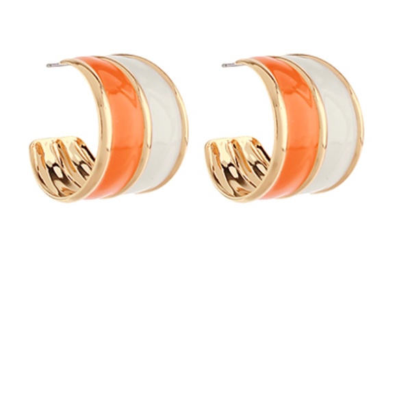 Wide Two Tone Acrylic Hoops - Picture 2 of 2